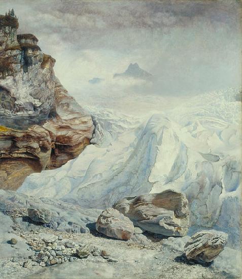 John brett,ARA Glacier of Rosenlaui Spain oil painting art
